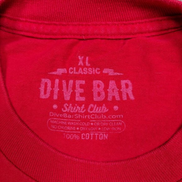 DIVE BAR T-Shirt Men XL Red TWILIGHT ROOM Portland Oregon Short Sleeve Americana - Picture 3 of 9